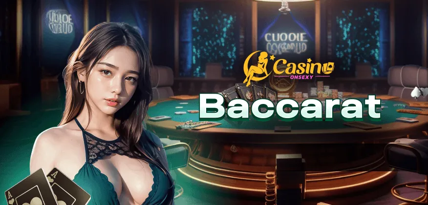 Bàn chơi Baccarat với các lá bài và chip cược tại 88fc